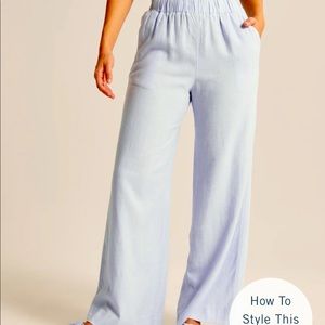 Abercrombie Lined-blend, Wide-Leg Pull on pants